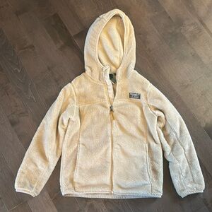 L.L. Bean Cream Hi-pile fleece Jacket Size S-8